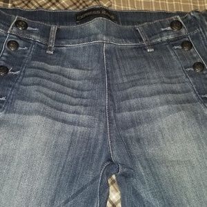 Express Mid Rise Bell Flare Jeans